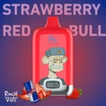 FUMOT Strawberry Red bull RandM Tornado 12000 Disposable Züge Vape DIGITAL BOX